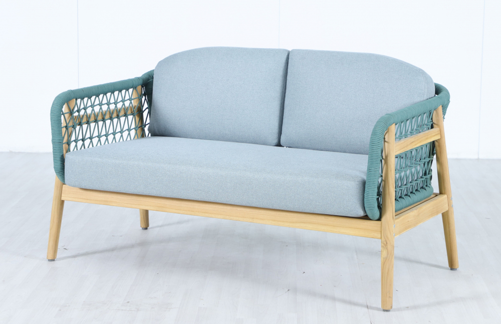 Диван деревянный двухместный Tagliamento Cambria, натуральный, мальмо