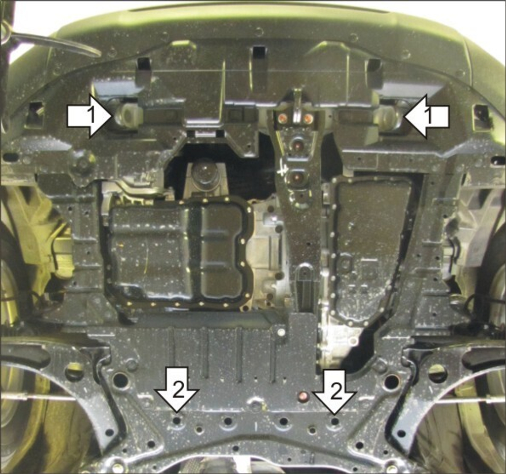 Защита стальная 3 мм Д, КПП Mitsubishi ASX MOTODOR.11312