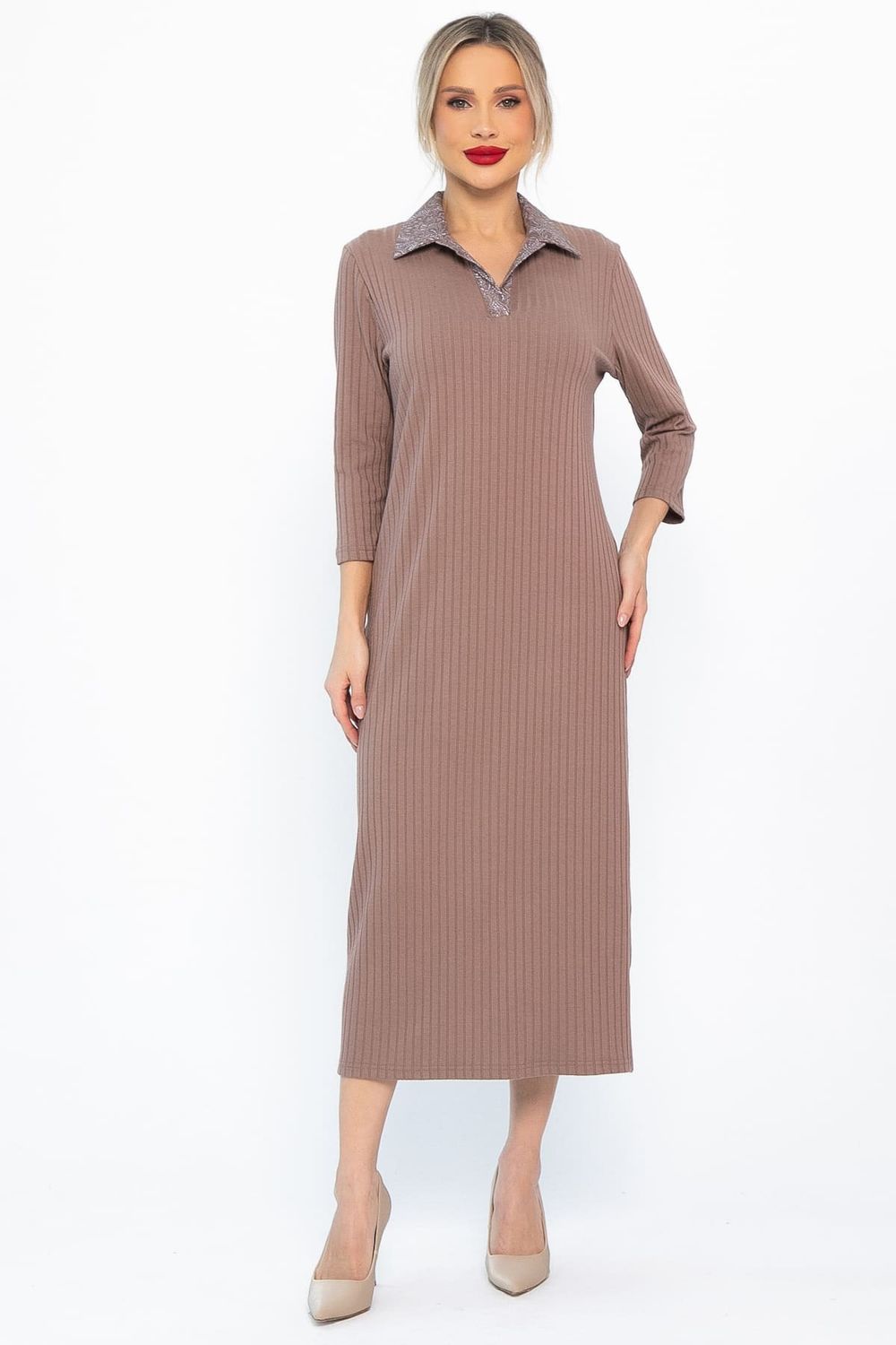 Платье трикотажное Каприччио (коричневое) П14591-10М LT Collection