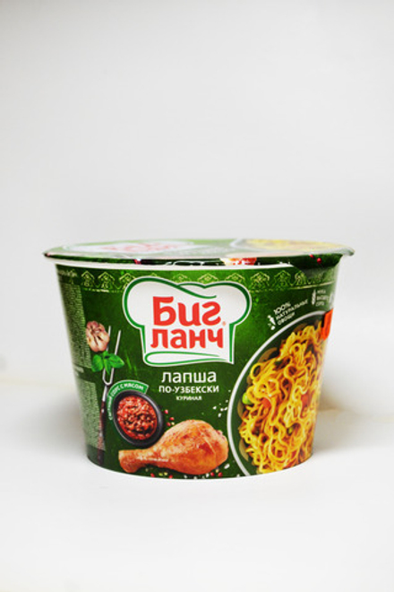 Биг Ланч Лапша быстрого приготовления куриная по-узбекски 90гр