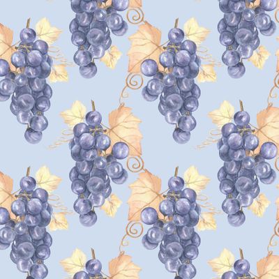 Мускатный виноград на голубом (Grapes on blue)
