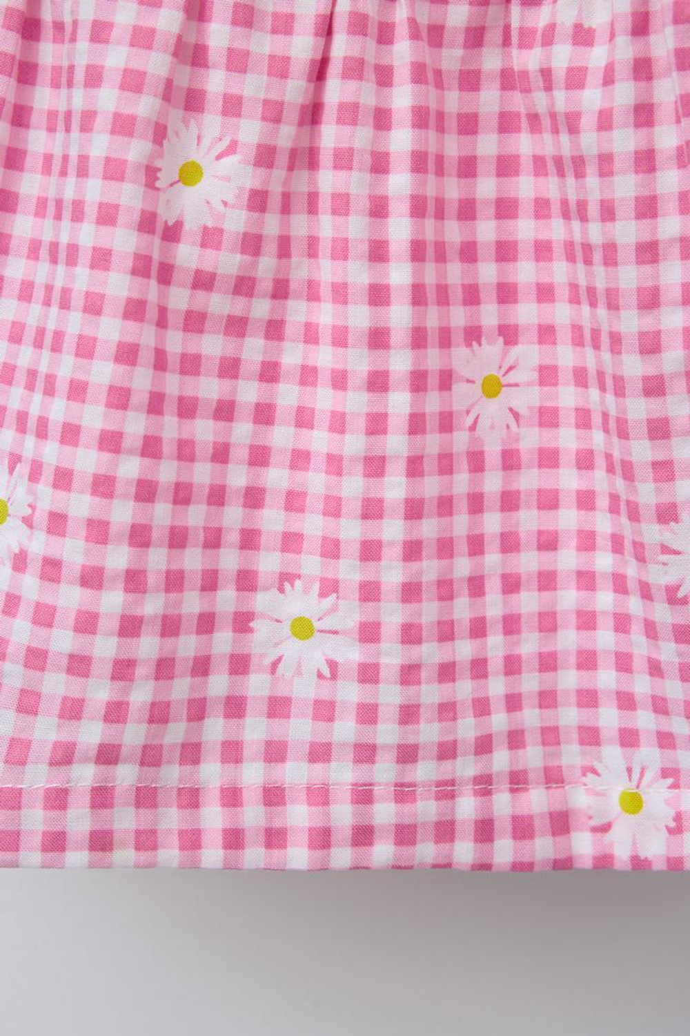 ZARA ПЛАТЬЕ В КЛЕТКУ ВИШИ С ЦВЕТОЧНЫМ УЗОРОМ, РОЗОВЫЙ