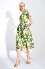 51141 Платье женское (зеленый принт)