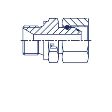 Соединение PFN BSP 1/2 - BSP 1/2 (нерж.)