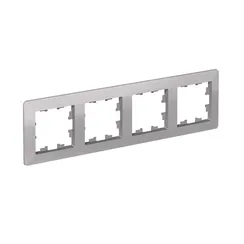 Рамка 4-м AtlasDesign Air алюм./дым. черн. SE ATN220304