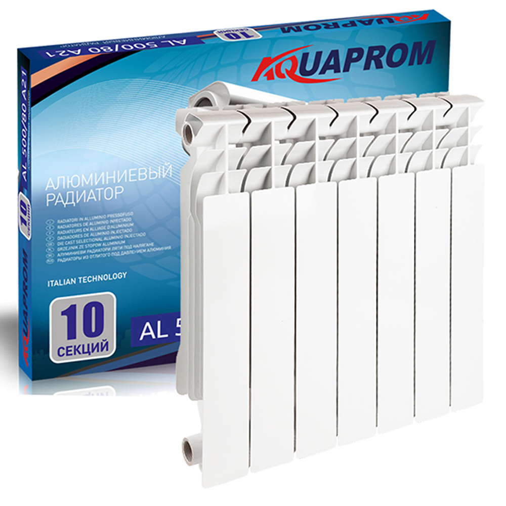 Радиатор алюминиевый AQUAPROM/FIRENZE 500*80 10 сек.