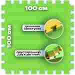 ЭВА-плитка зелено-жёлтая 100×100×4 см - мягкий коврик-пазл, плетёнка, 10 шт.