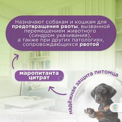 Раствор для инъекций для предотвращения рвоты различного генеза у кошек и собак Фалена (Okvet), 10мл Маропитант