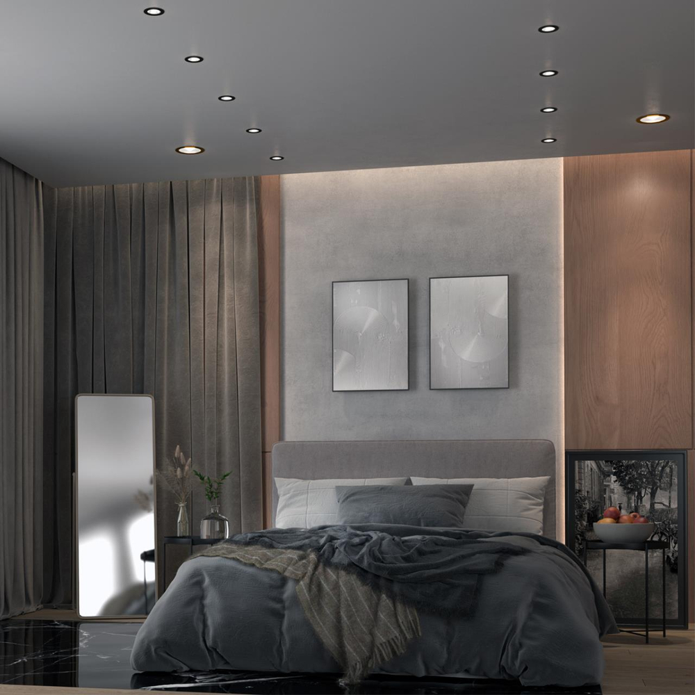 358953 SPOT NT22 444 бронза светлая Встраиваемый светодиодный светильник с переключателем цветовой температуры IP20 LED 3000К\4000К\6000К 15W 220V LAN