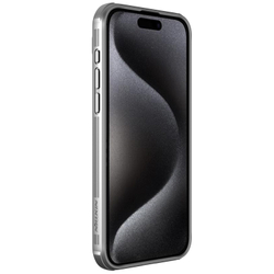 Чехол серого цвета (Titanium Gray) с защитной шторкой для камеры от Nillkin на iPhone 15 Pro, серия CamShield Pro Case