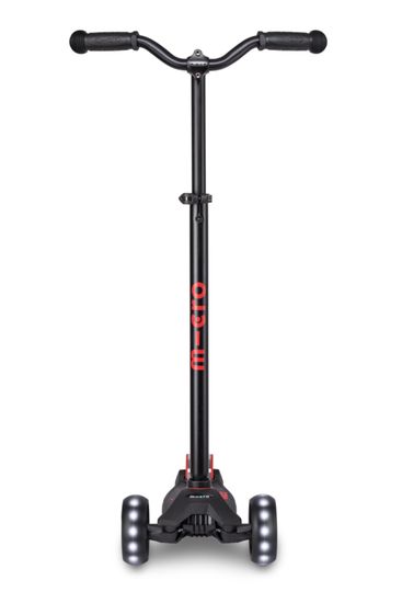 Самокат Maxi Micro Deluxe Pro LED черно-красный