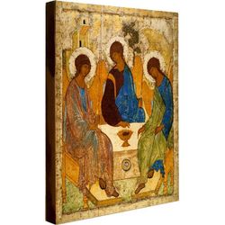 Святая Троица. Копия иконы Андрея Рублева с мощевиком.