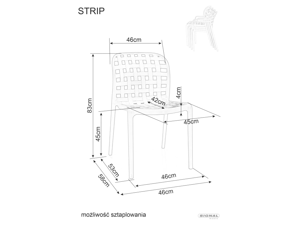 Стул SIGNAL STRIP серый