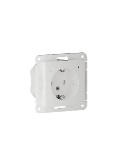Розетка AtlasDesign Smart 16А L+N с заземл. защ. шторки Zigbee механизм бел. SE ATN000145Z