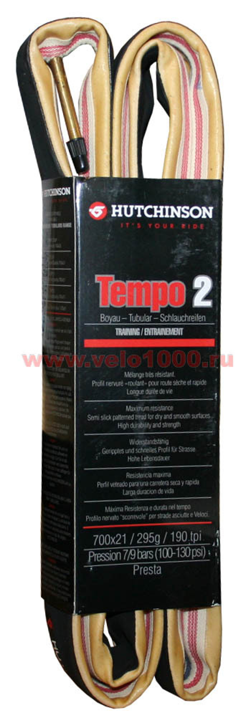 Покрышка-велотрубка HUTCHINSON TEMPO 2 BV53006, 23x622мм, шершавая, всепогодная, 127 tpi, 305г