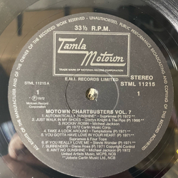 Винтажная виниловая пластинка LP Сборник Фанка Motown Chartbusters Volume 7 (Англия 1972) (Michael Jackson, Diana Ross, The Temptations и др)