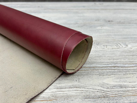 Roubax Bordo (1,2-1,4 мм) цв. Бордовый, натуральная кожа