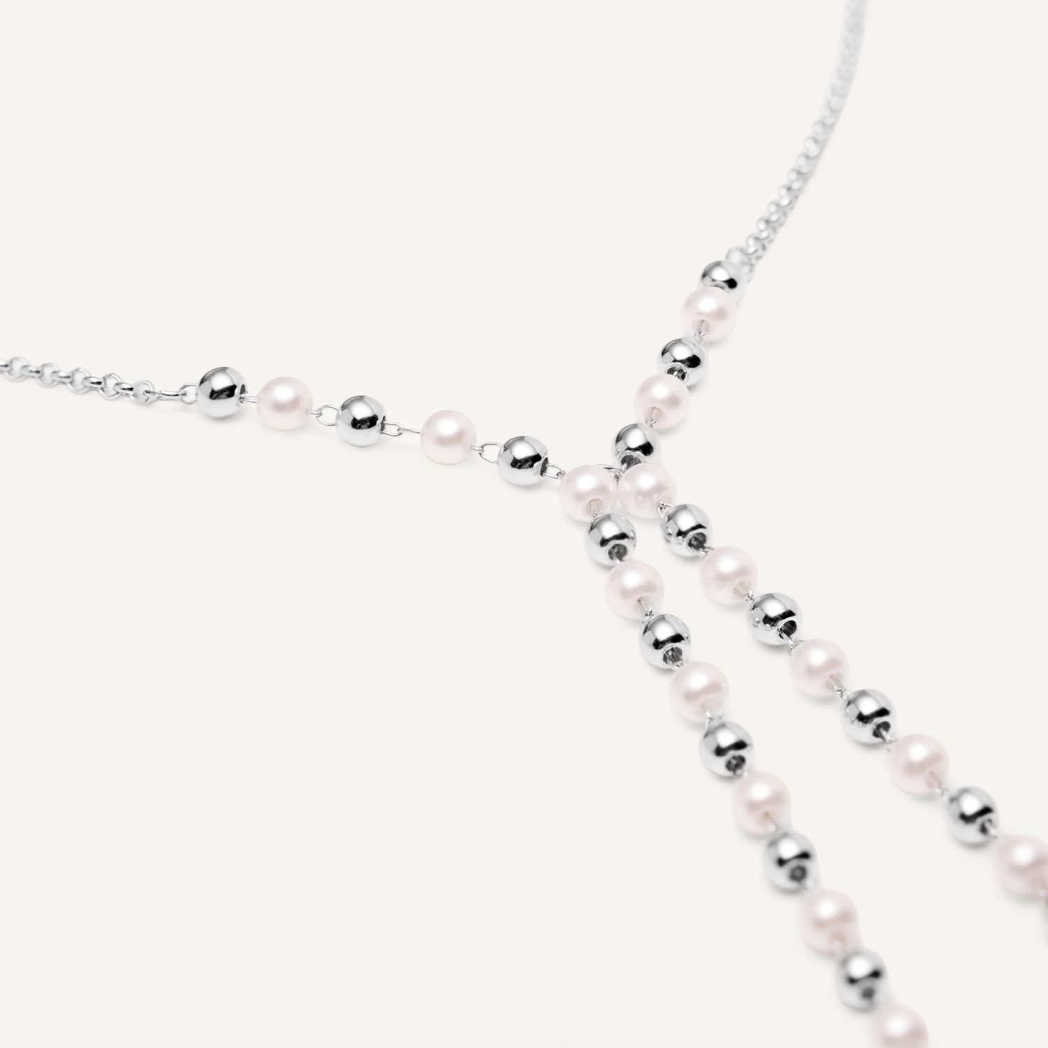 Колье Pearly Seed Necklace - Silver