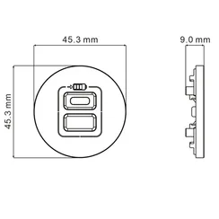 Donel D16 Сталь Накладка для розеток USB