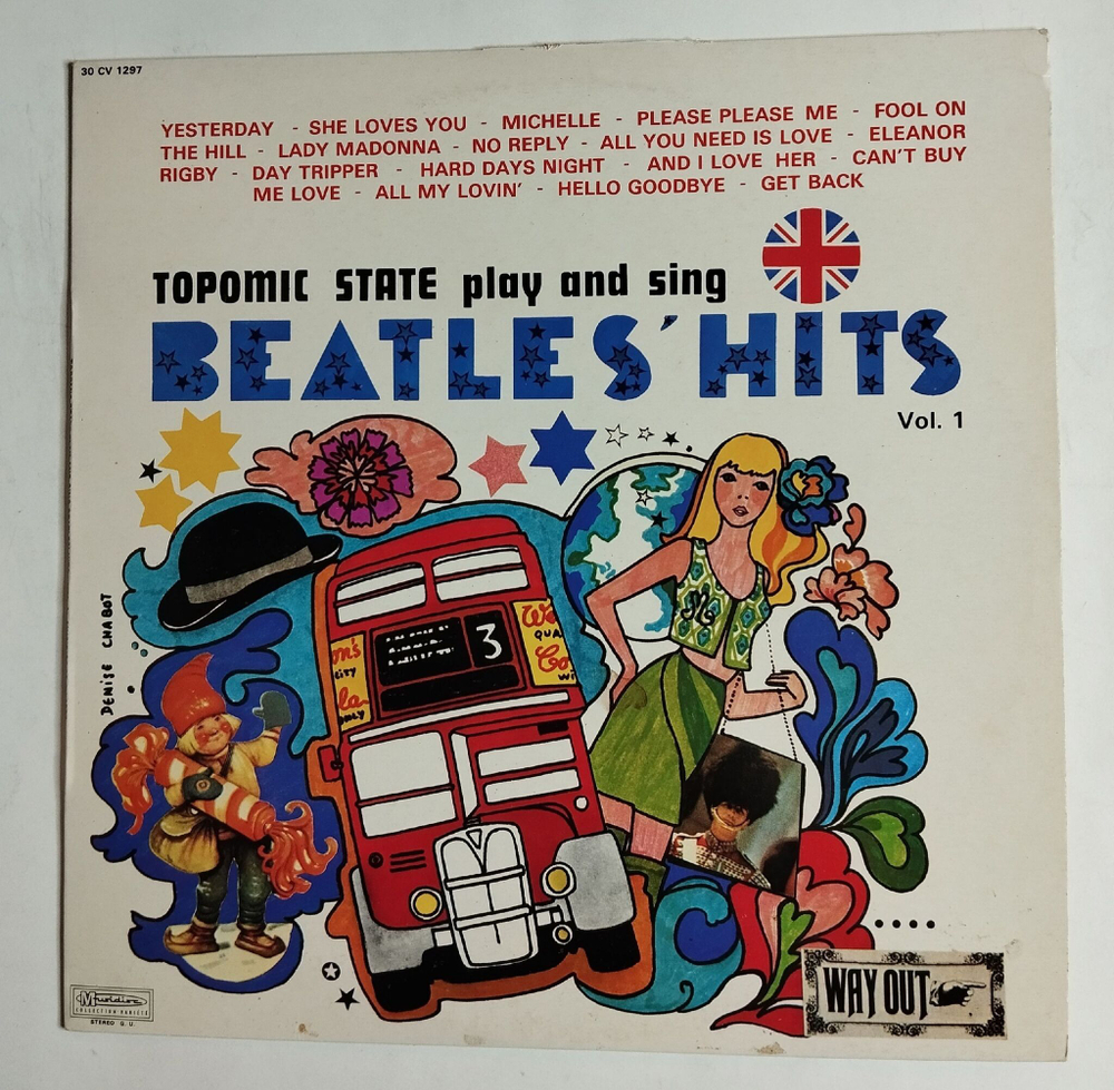 Винтажная виниловая пластинка LP Topomic State Play And Sing Beatles Hits Vol. 1 (France 1974)
