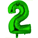 Шар фольгированный Цифра 2 66 см (Зеленый)