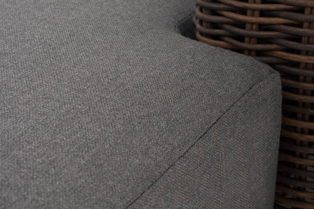 "Капри" кушетка из искусственного ротанга, цвет коричневый