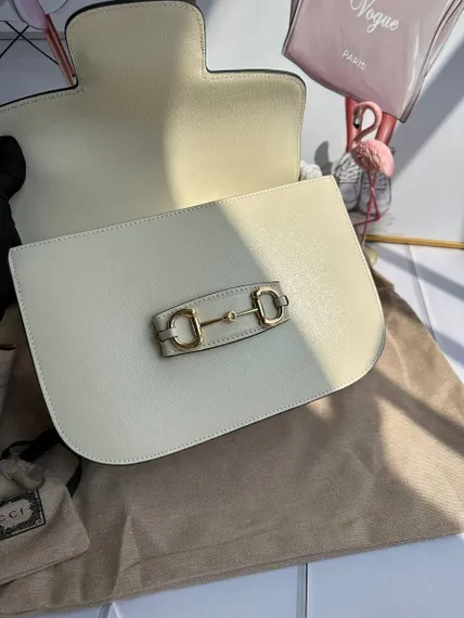 Сумка женская Gucci 1955 Horsebit белый