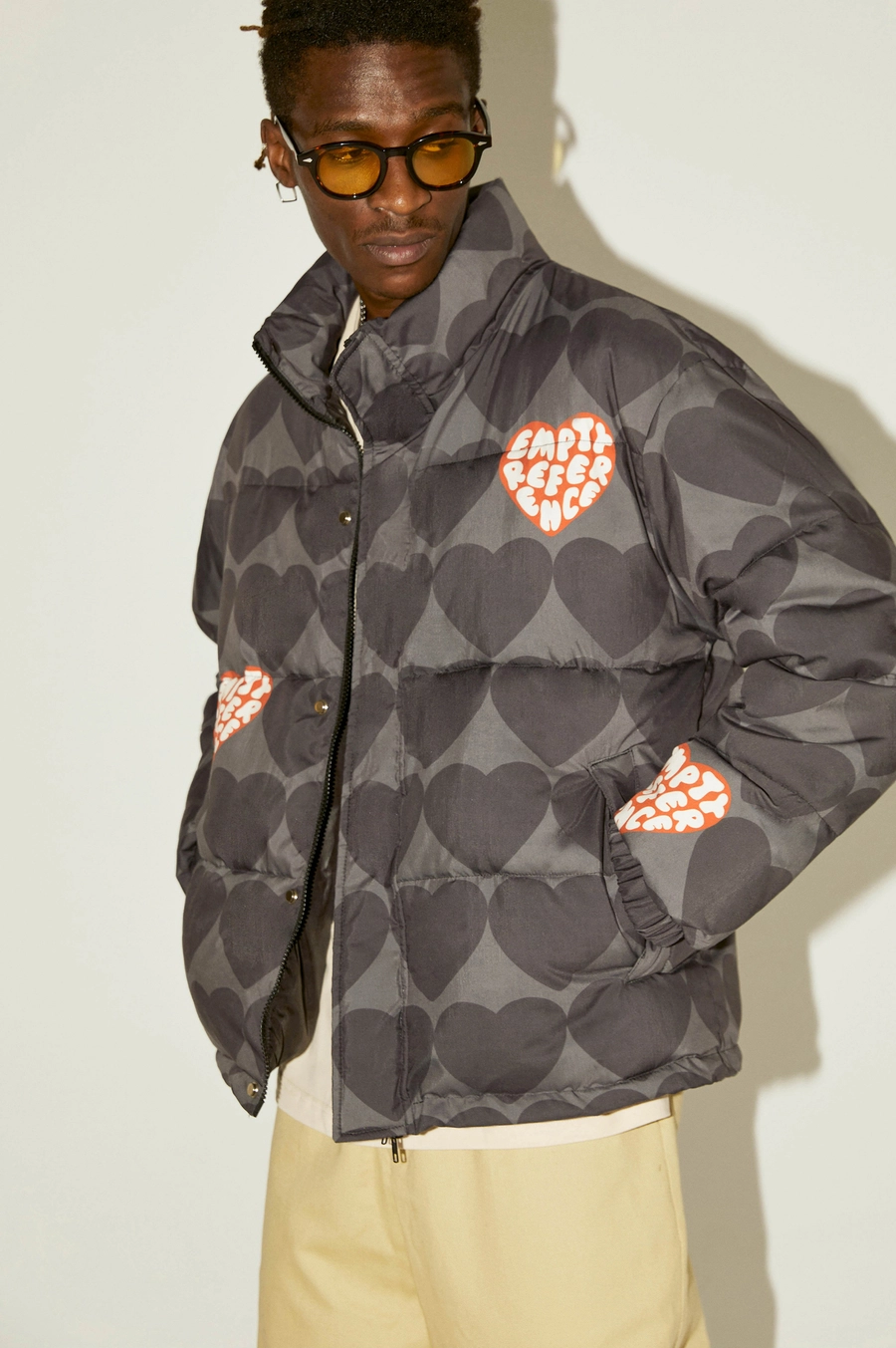 Пуховик ER "Hearts Pattern" Down Jacket