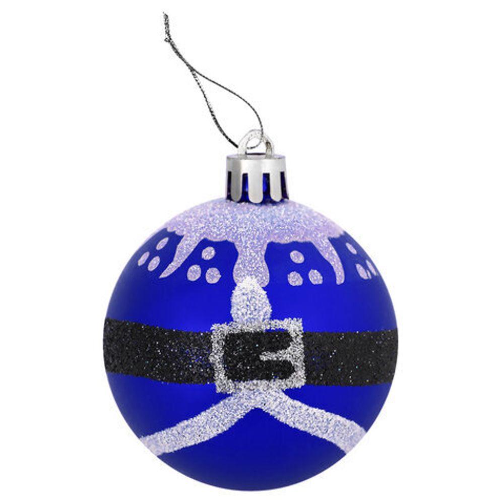 Шары ёлочные 16 шт., 6 см, "Русская Зима", пластик, цвет: синий/белый, ЗОЛОТАЯ СКАЗКА, 591985