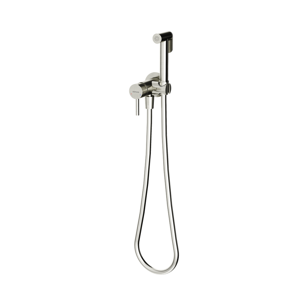 Гигиенический душ Sancos Etna, с внутренней частью, со смесителем, брашированный никель, PVD покрытие, SC9033BN