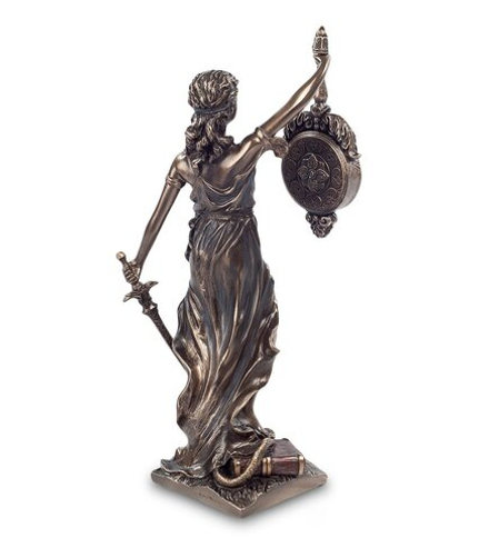 WS-696 Статуэтка-часы «Фемида - богиня правосудия»