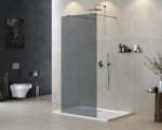 Душевая перегородка Cezares LIBERTA-L-2-100-GR-Cr профиль хром, стекло серое
