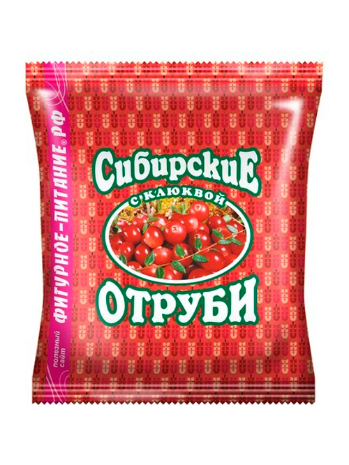 Отруби Сибирские ПШЕНИЧНЫЕ (с клюквой), 200 г