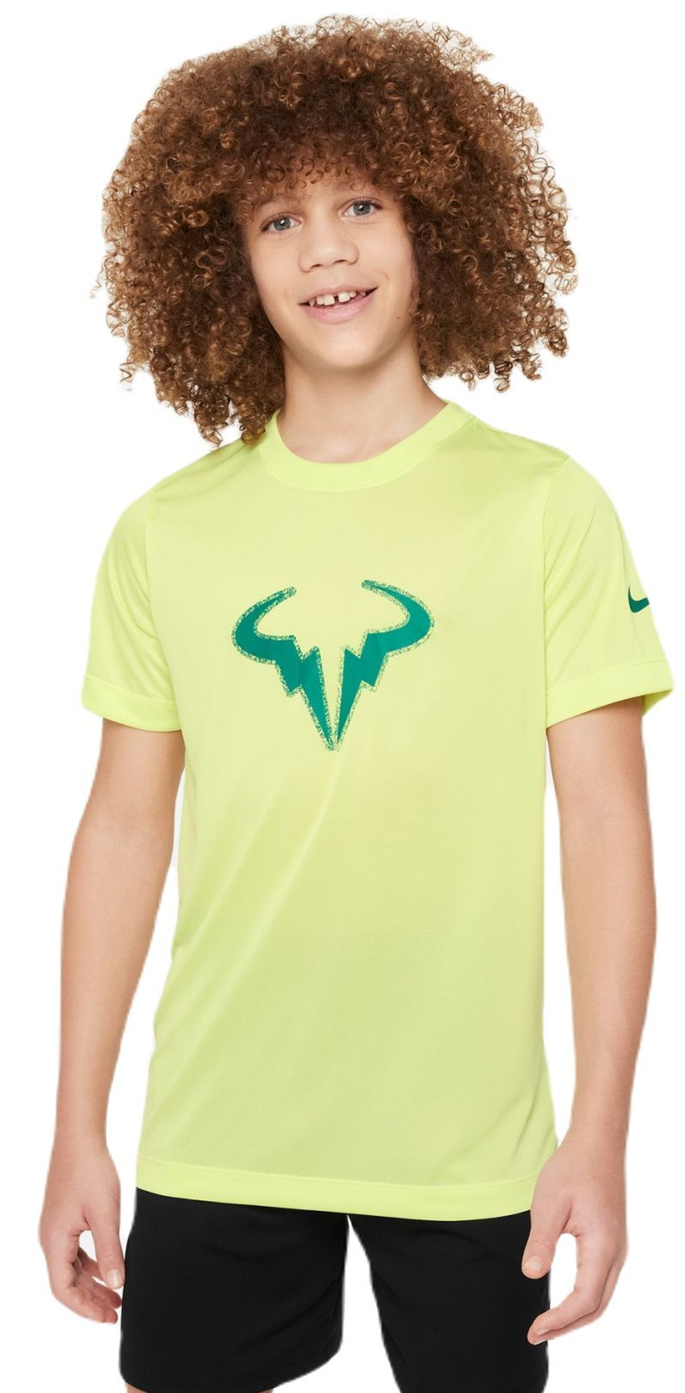 Футболка для мальчика теннисная Nike Boys Rafa Training T-Shirt - light lemon twist