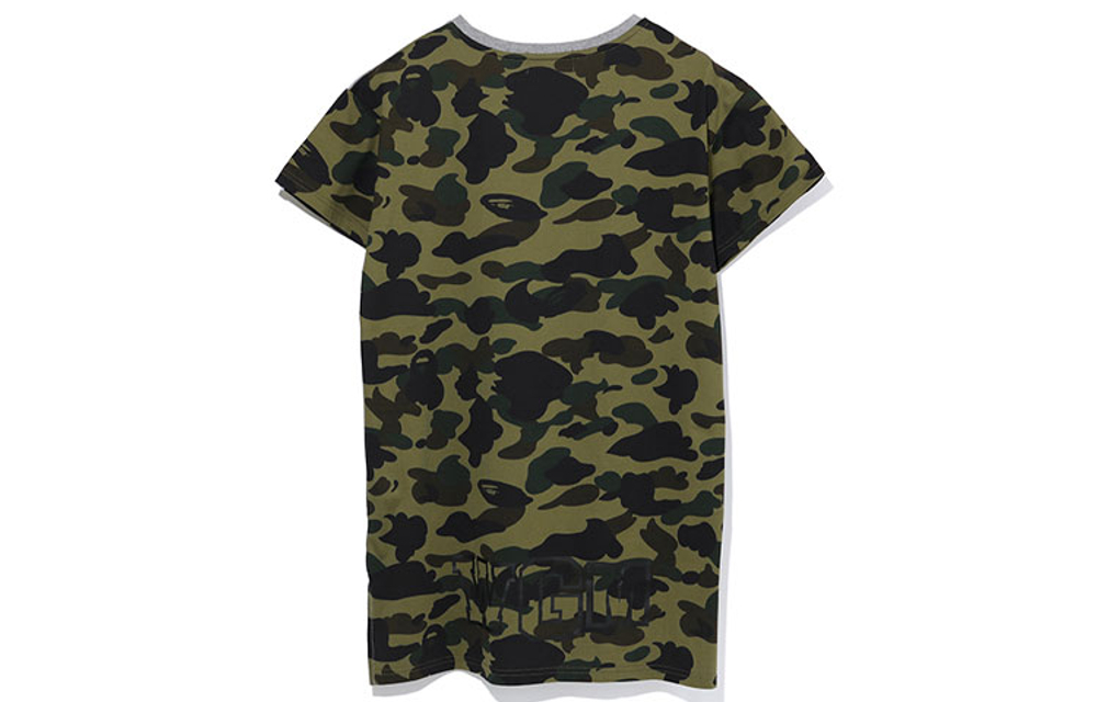 A Bathing Ape Bathing Ape Shark Series Short Sleeved Dresses зеленый