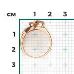 Кольцо «Пантера» из красного золота с фианитами