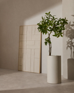 Klis Картина из белого льна с геометрическими фигурами, 120 х 200