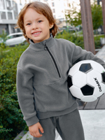 Олимпийка флисовая на молнии "Графитовый"