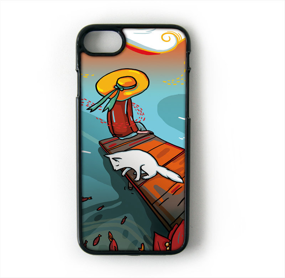 Чехол пластиковый для айфона 7/8 "На берегу"