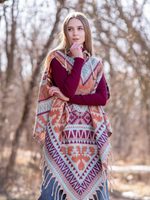 Пончо женское шерстяное с орнаментом