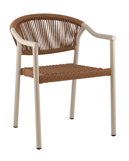 Стул Wind коричневый бежевые ножки