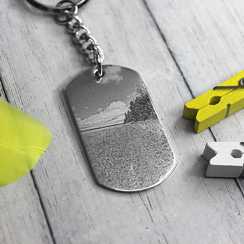 Брелок с гравировкой фотографии на заказ