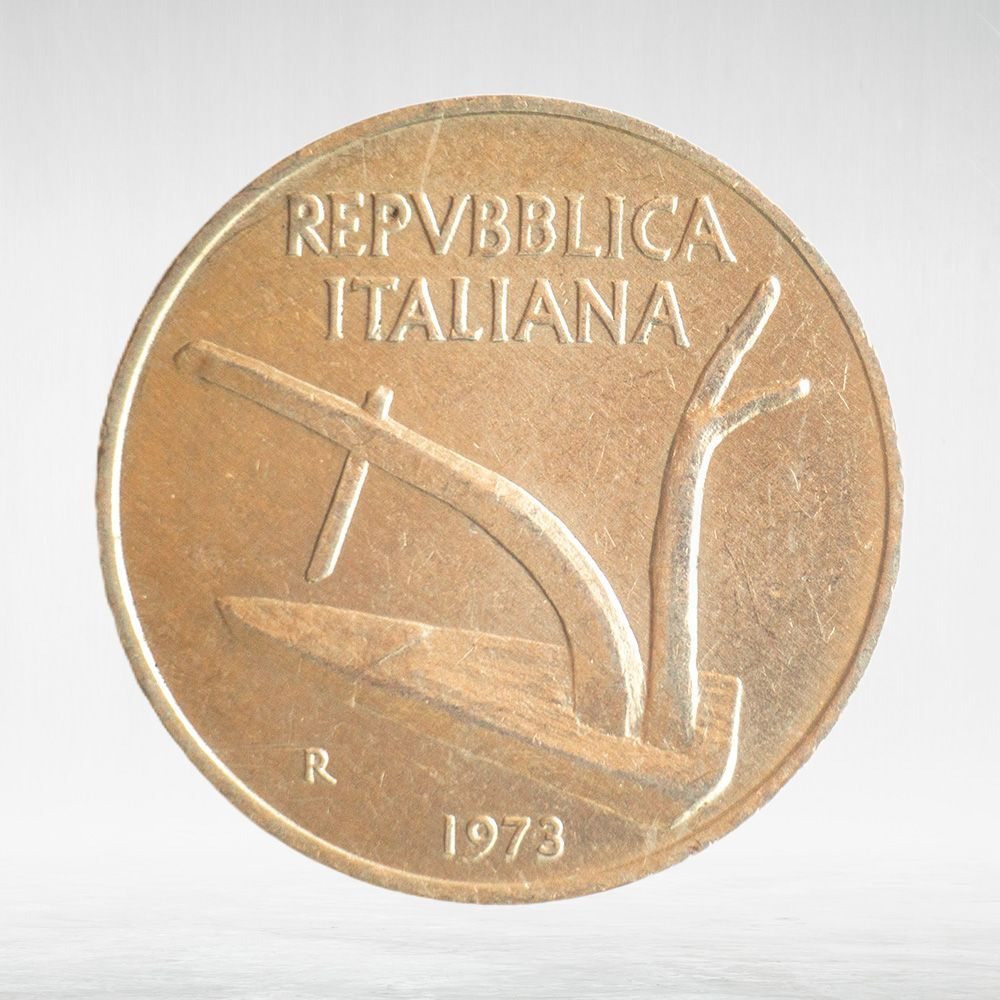 Italy 10 Lire 1973 R, VF