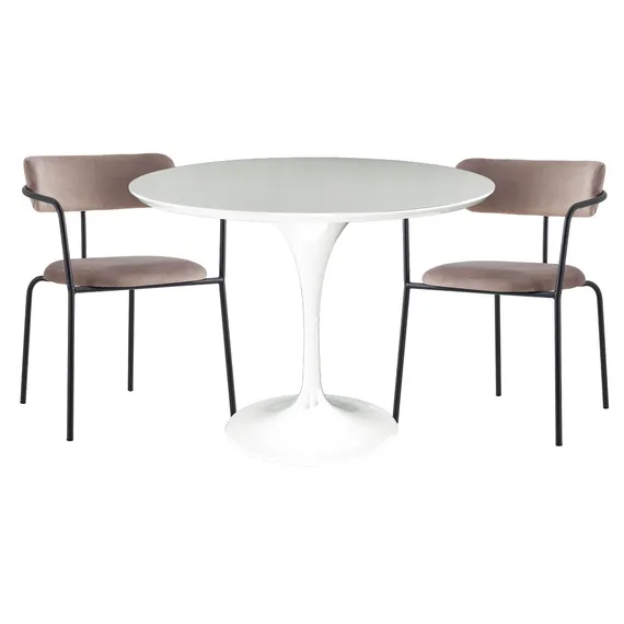 Стул Pedigree серо-бежевый велюр