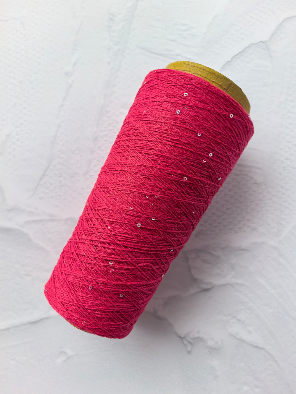 100% кашемир с пайетками - 100гр - ярко-розовый