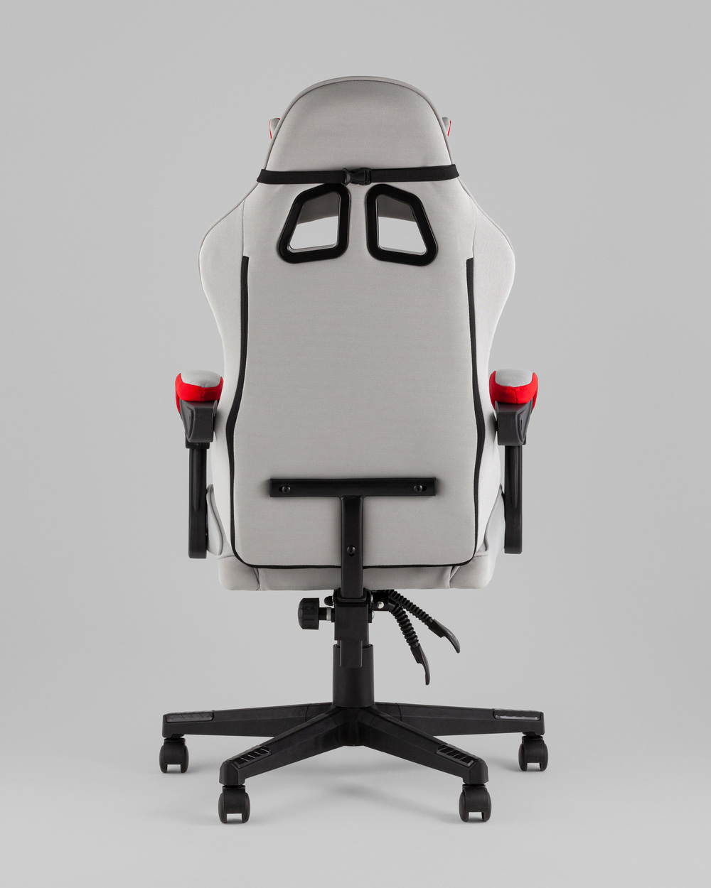 Кресло спортивное TopChairs Phantom ткань серо-красный