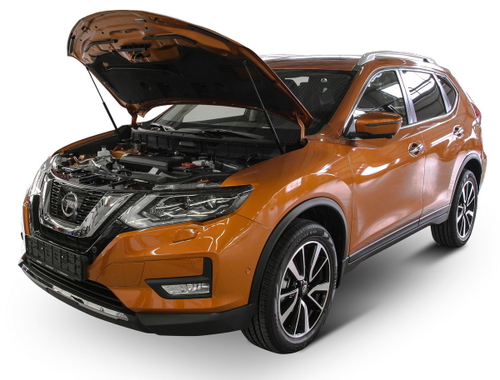 Газовые упоры капота Rival для Nissan X-Trail T32 2015-2018 2018-н.в., 2 шт., A.ST.4113.1