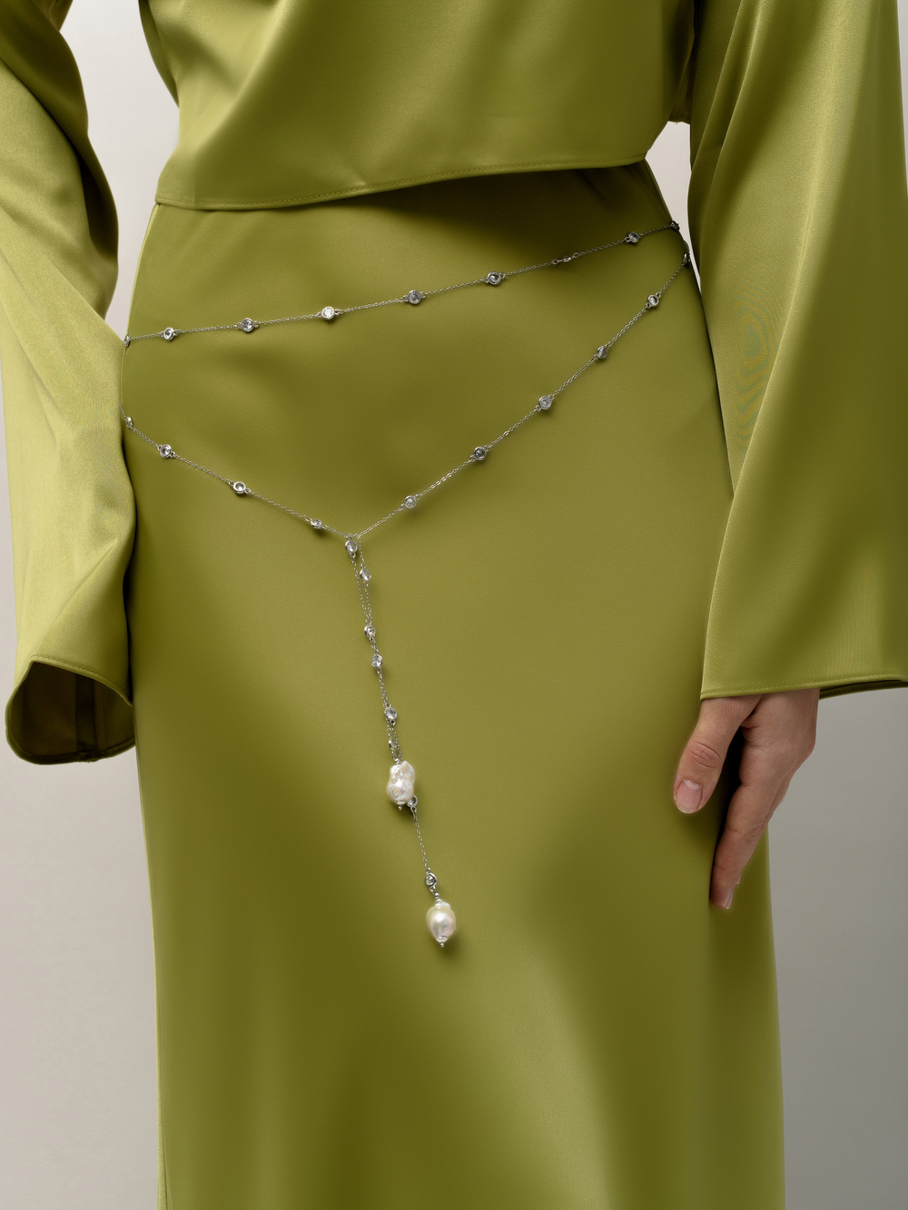 Пояс "Peephole pearl" Silver