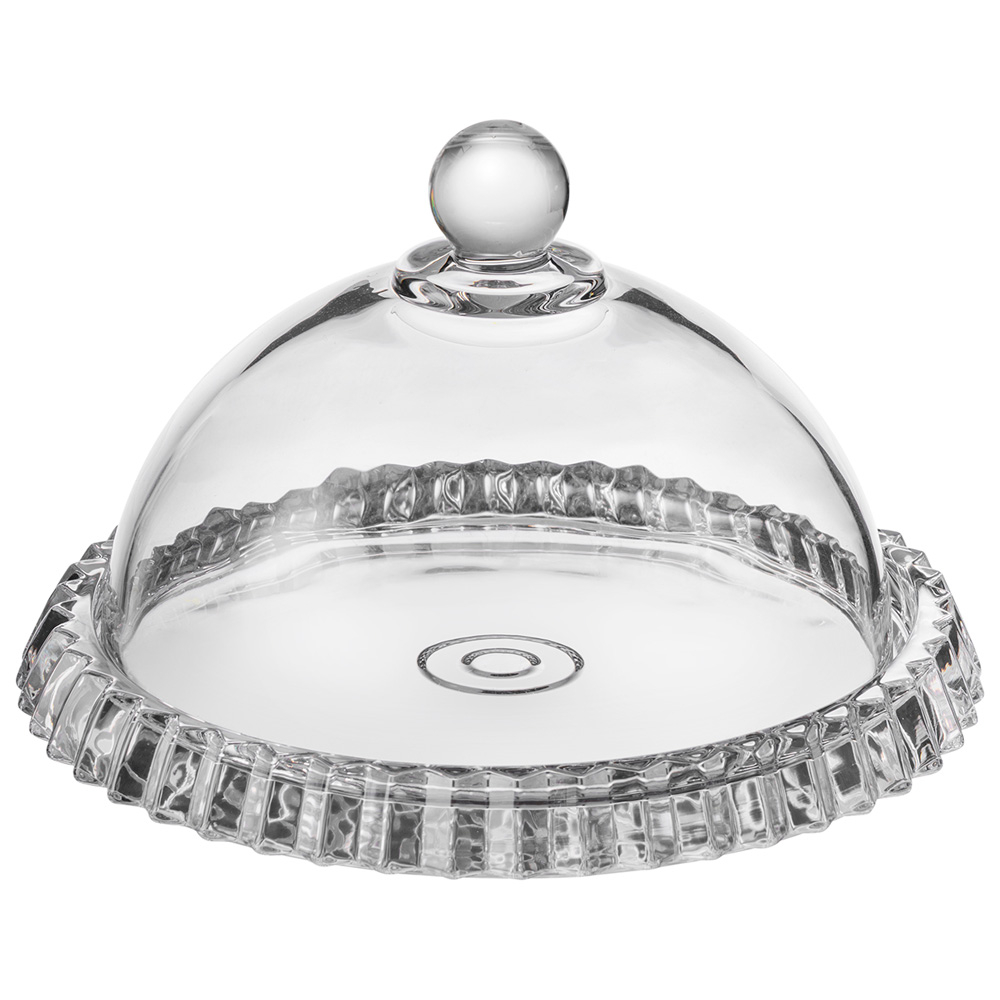 Блюдо сервировочное с крышкой 20*12см "Crystality"