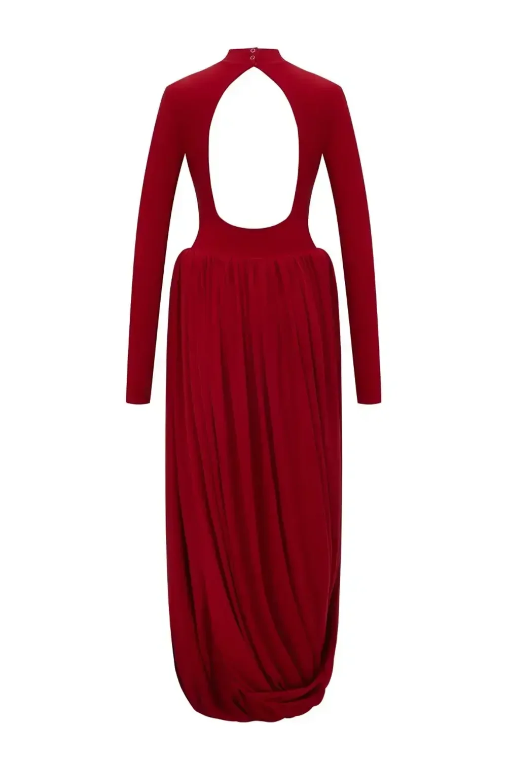 Платье с буфами и открытой спиной